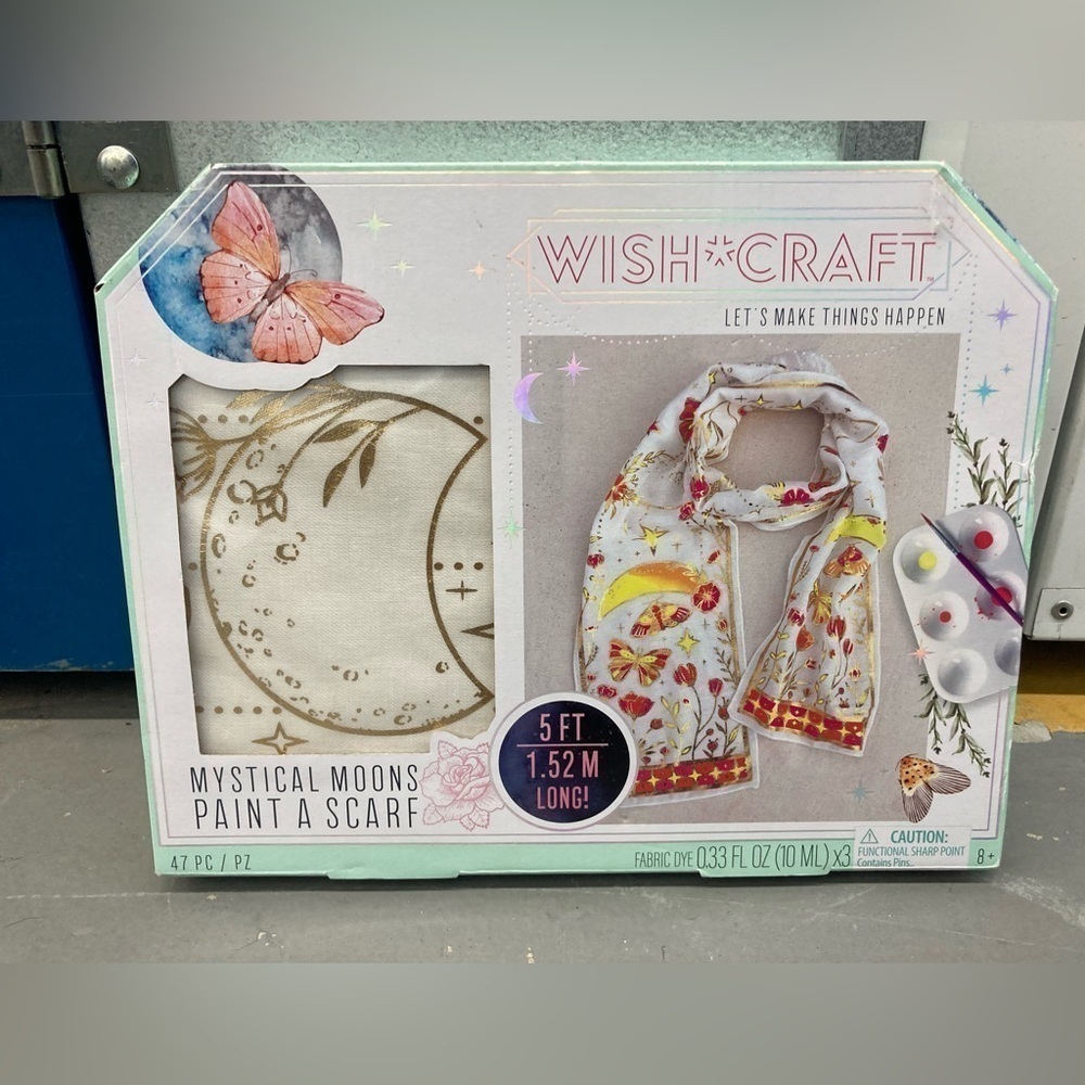 Bright Stripes Wish Craft Mystical Moons Paint a Scarf Kit